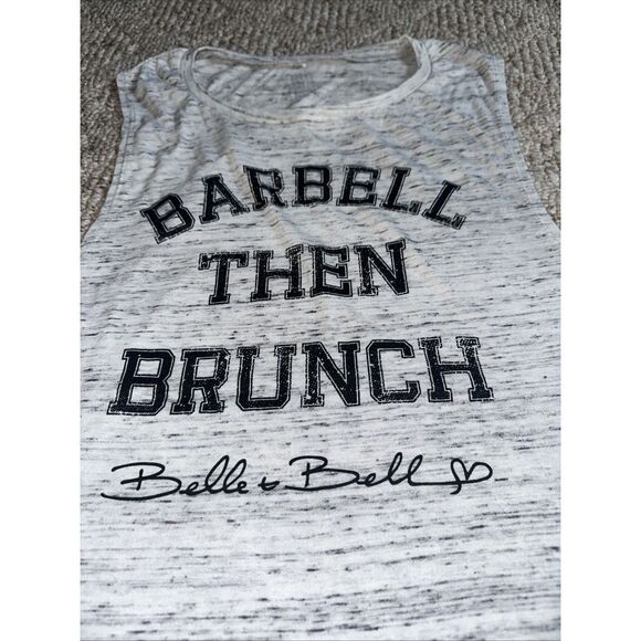 Women's Gray Crossfit Workout Muscle Tank - Belle & Bell - Large - Picture 2 of 4